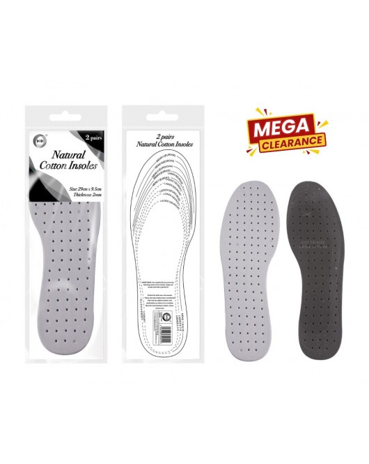 2Pairs Natural Cotton Insoles