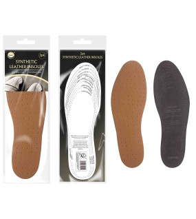 2Pairs Synthetic Leather Insoles