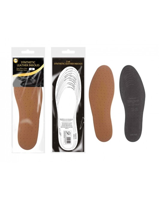 2Pairs Synthetic Leather Insoles