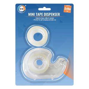 Mini Tape Dispenser &amp; 2 x 18m Rolls