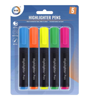5Pk Highlighter Pens