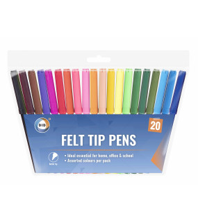 20Pk Felt Tip Pens