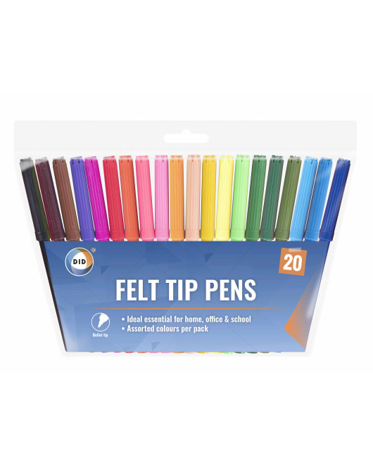 20Pk Felt Tip Pens