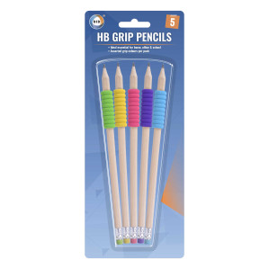 5Pk Hb Grip Pencils