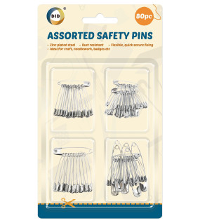 80pc Assorted Safety Pins
