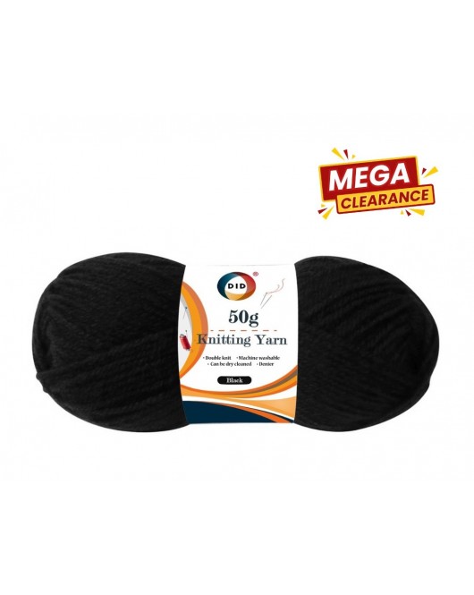 50g Knitting Yarn - Black