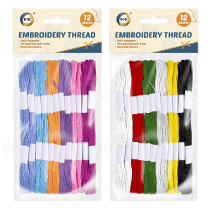 12Pk x 7m Embroidery Thread