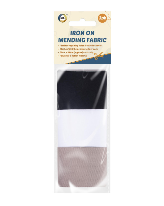 3Pk Iron On Mending Fabric