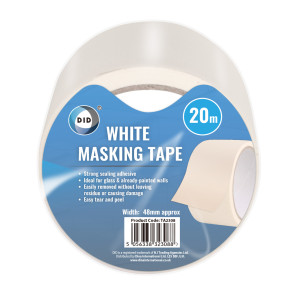 20m x 48mm White Masking Tape