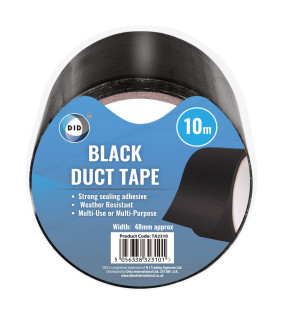 10m x 48mm Black Duct Tape