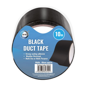 10m x 48mm Black Duct Tape
