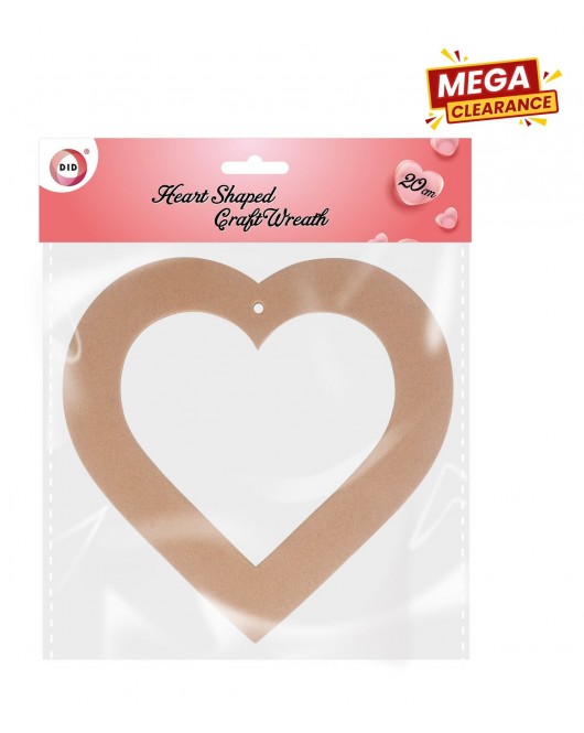 20cm Heart Shaped Craft Wreath