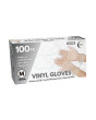 100pc Medium Powder Free Clear Vinyl Gloves