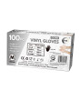 100pc Medium Powder Free Clear Vinyl Gloves