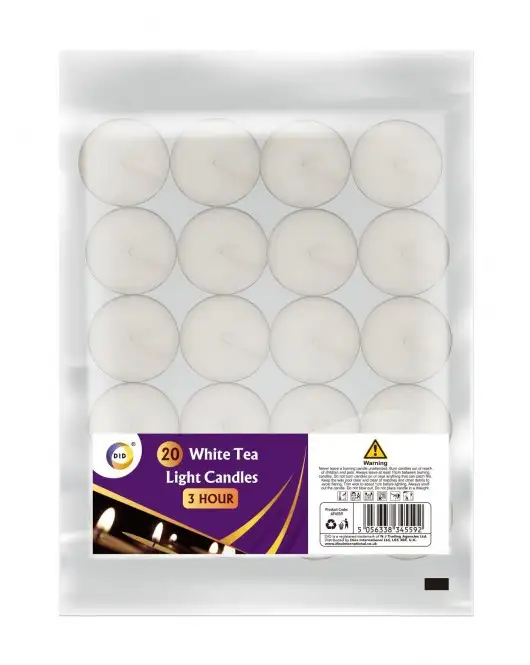 20 White Tea Light Candles