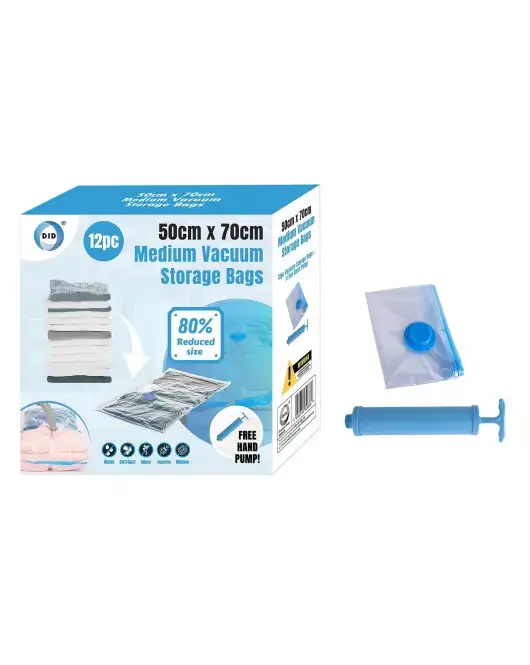 12pc 50cm x 70cm Medium Vacuum Storage Bags