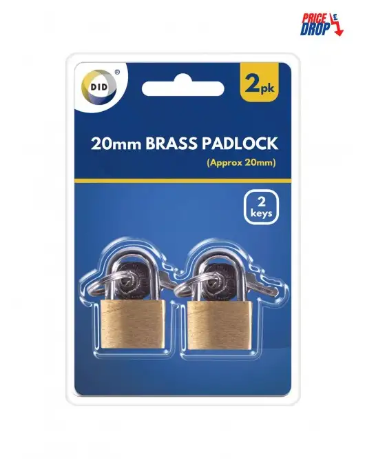 2pc 20mm Brass Padlocks
