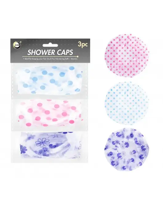 3Pk Shower Caps