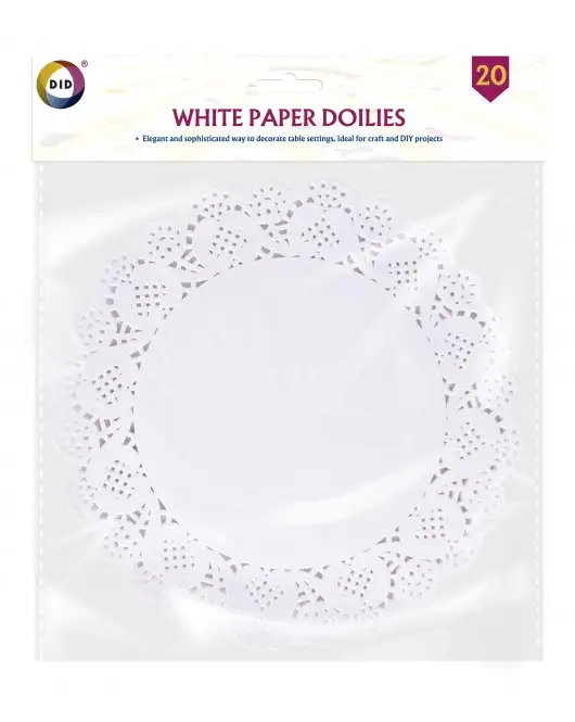 20pc White Paper Doilies
