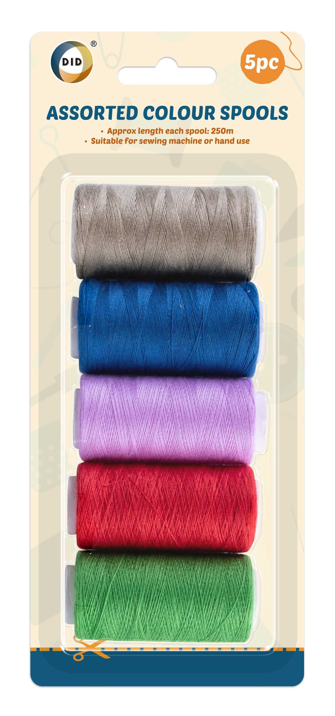 Cops Spools 5pc Assorted Colour Spools